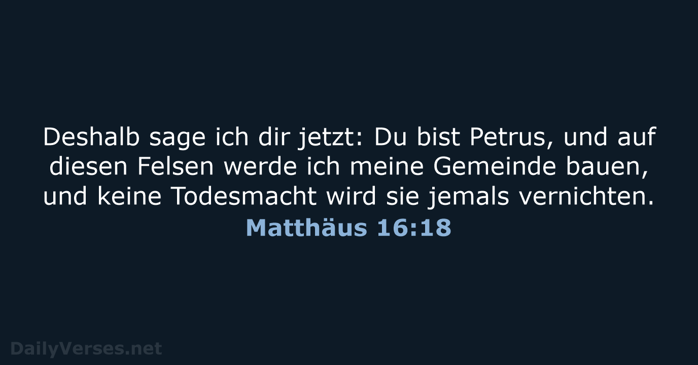 Matthäus 16:18 - NeÜ