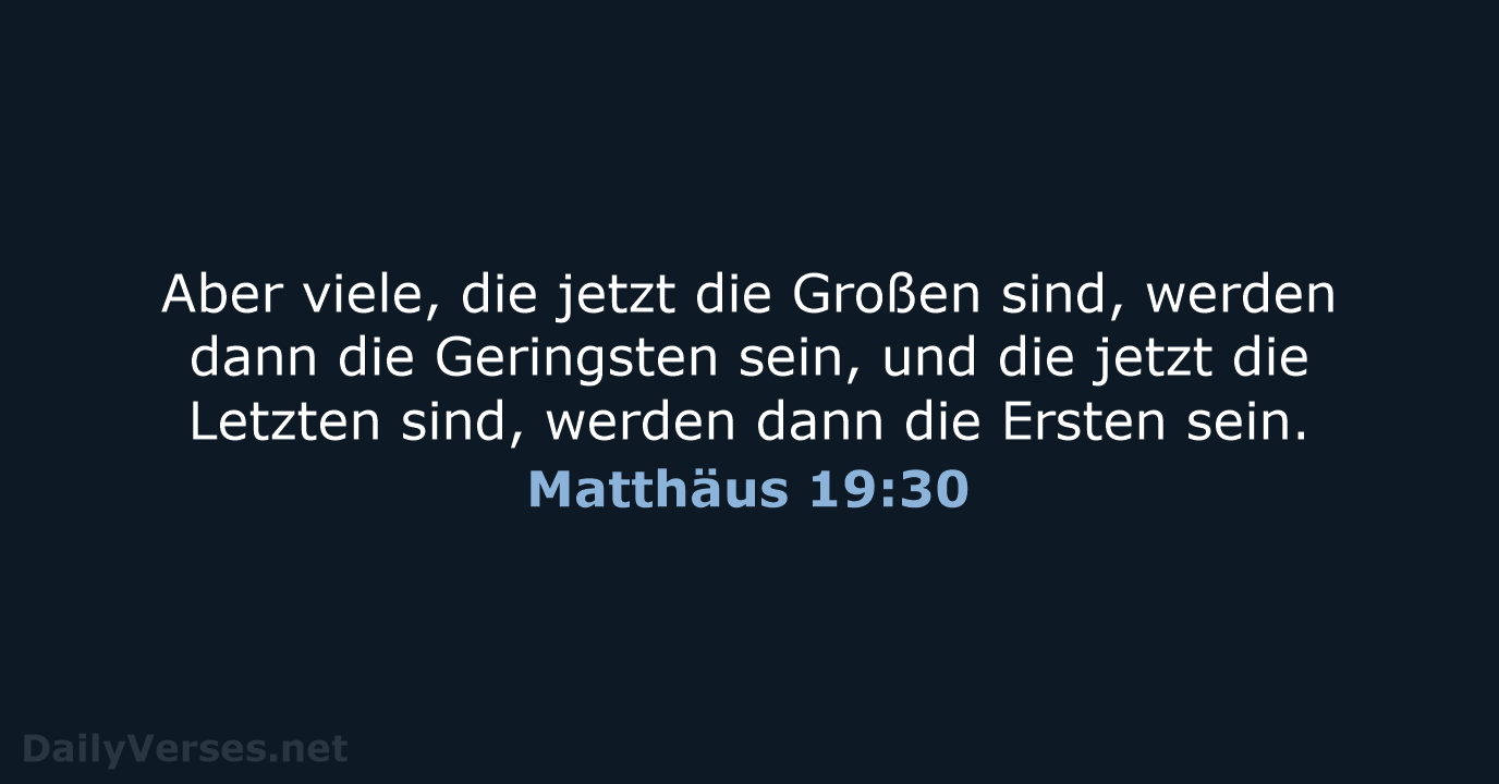 Matthäus 19:30 - NeÜ