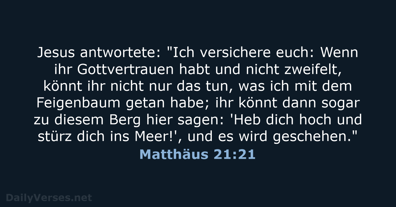 Matthäus 21:21 - NeÜ