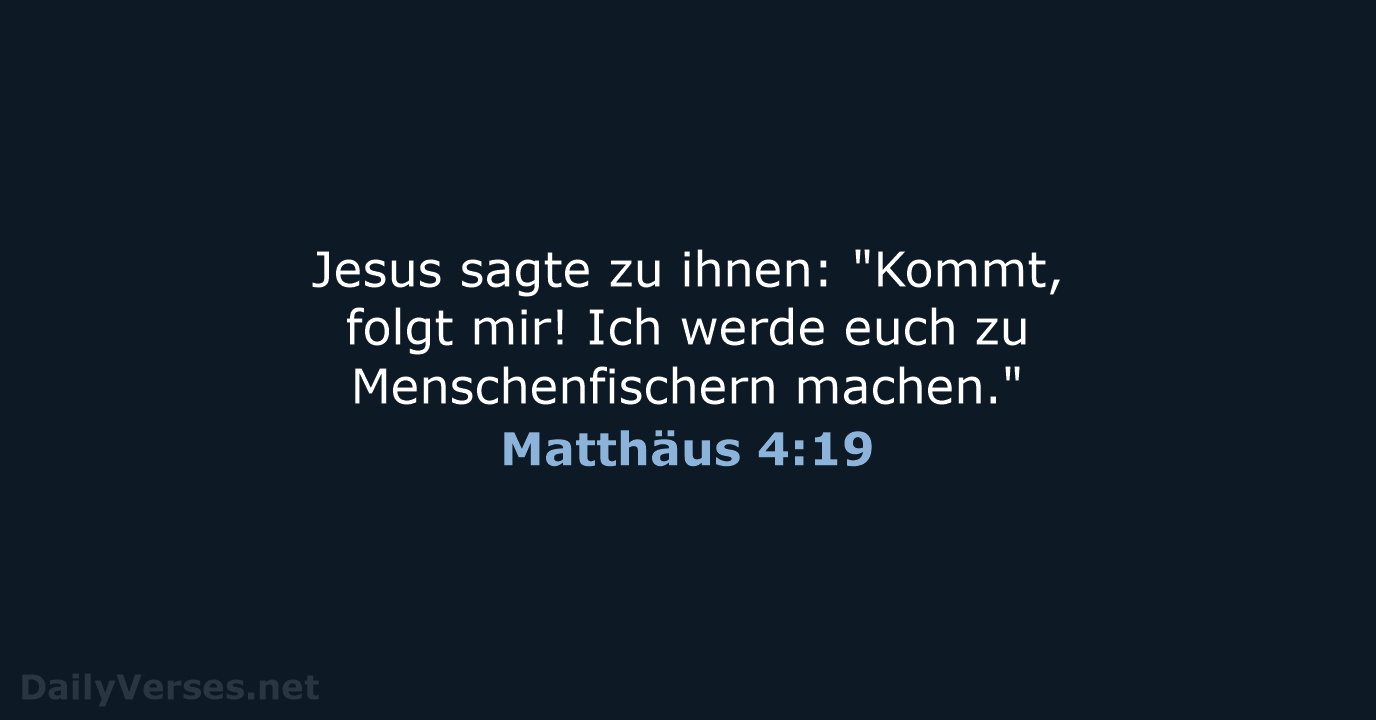 Matthäus 4:19 - NeÜ