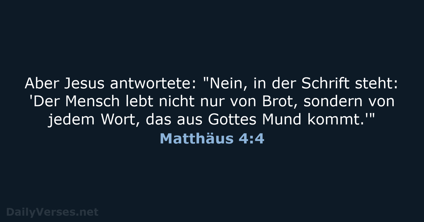Matthäus 4:4 - NeÜ