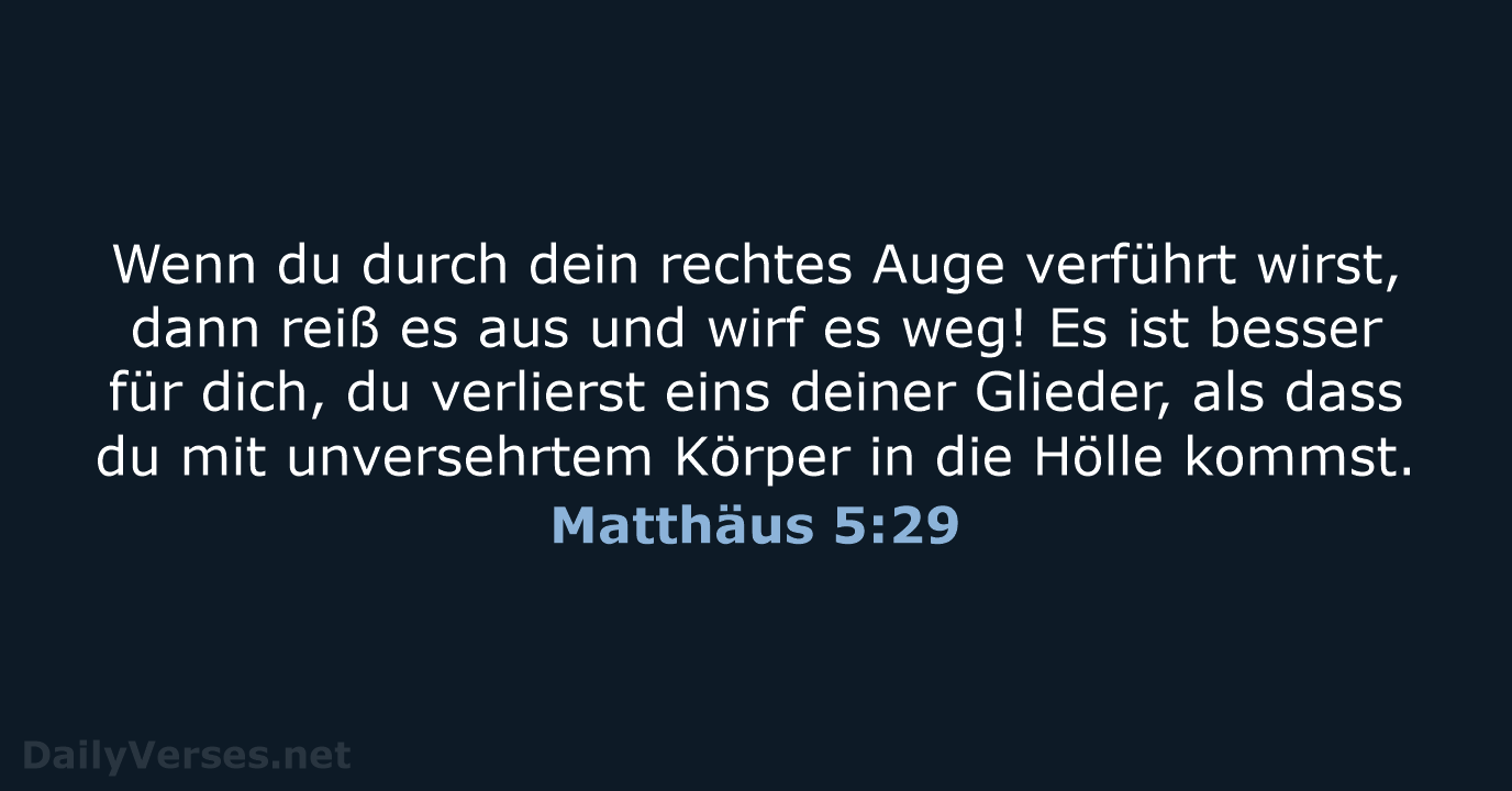 Matthäus 5:29 - NeÜ