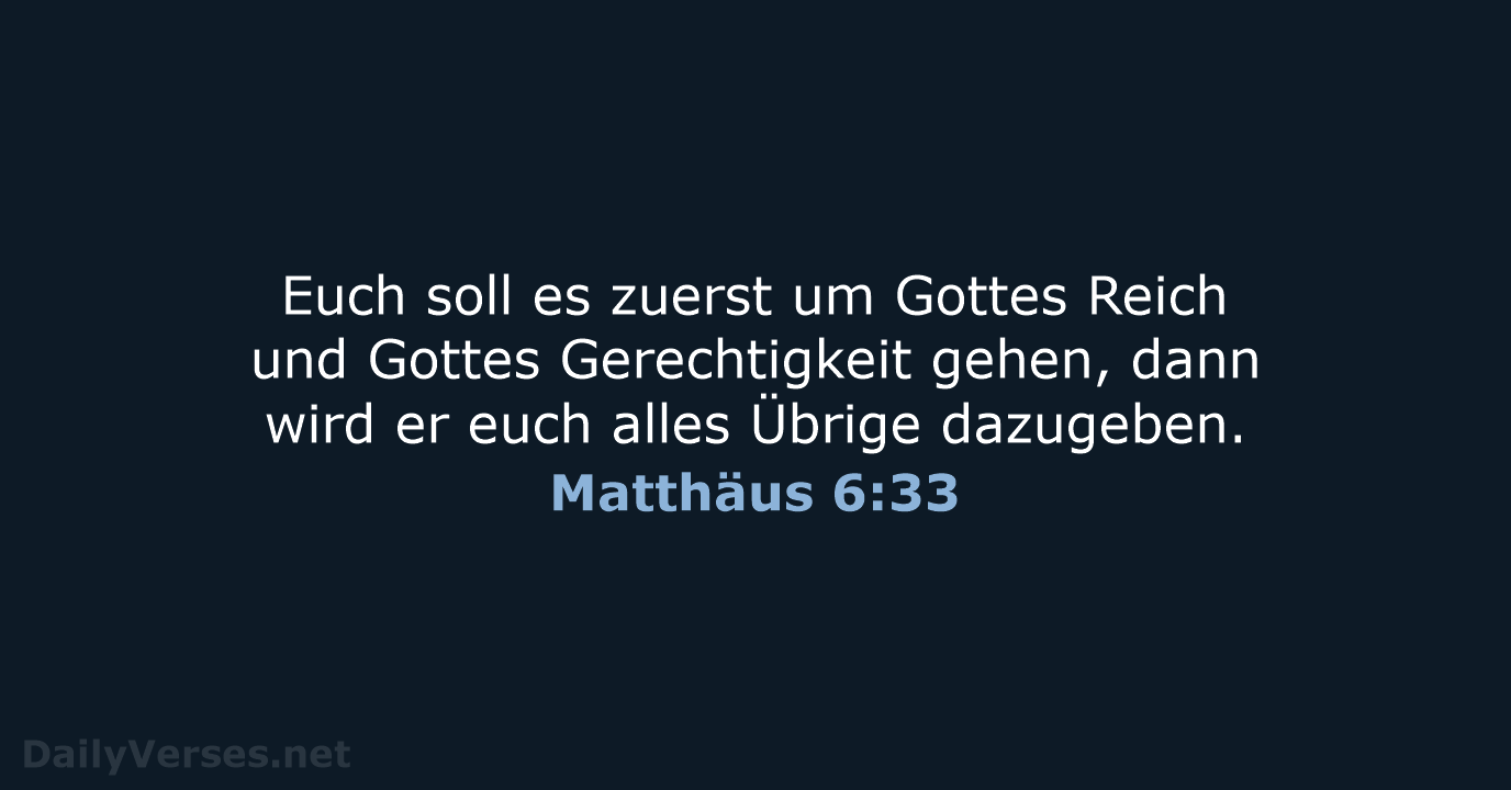 Matthäus 6:33 - NeÜ