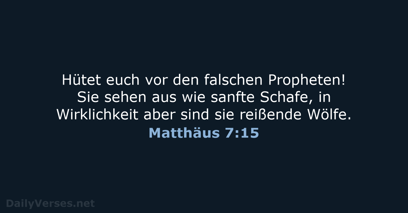 Matthäus 7:15 - NeÜ