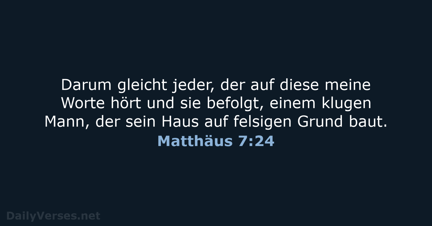Matthäus 7:24 - NeÜ