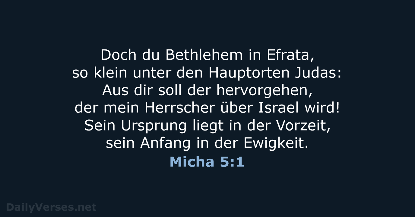 Micha 5:1 - NeÜ