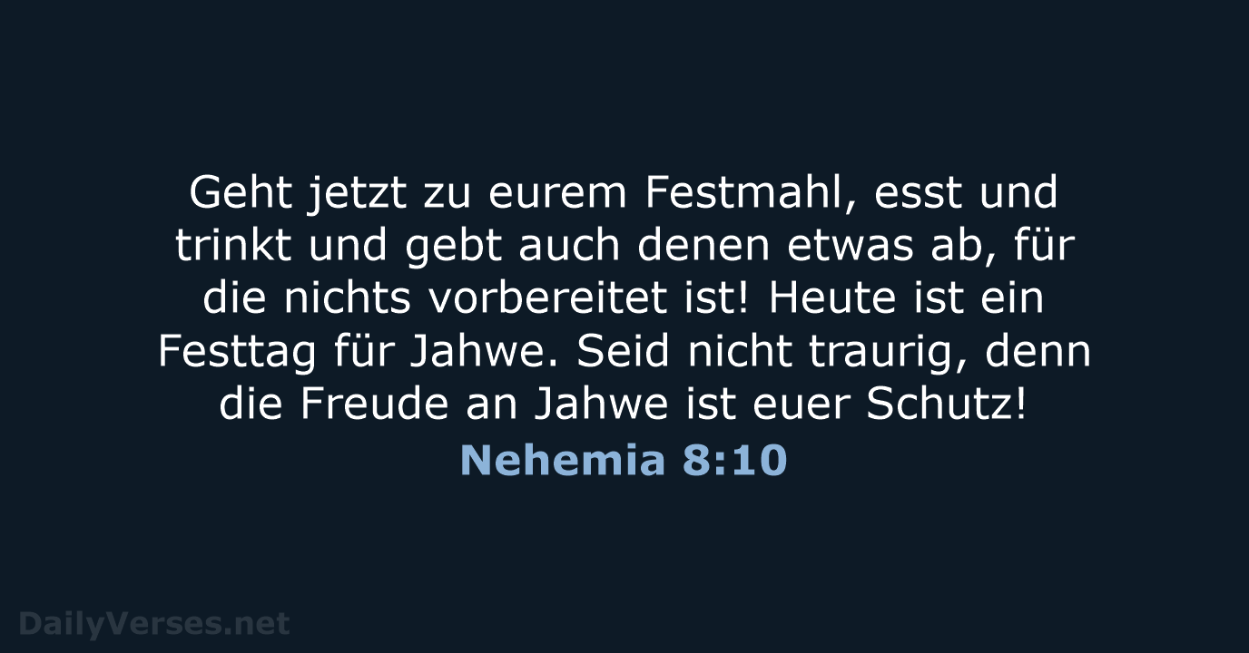 Nehemia 8:10 - NeÜ