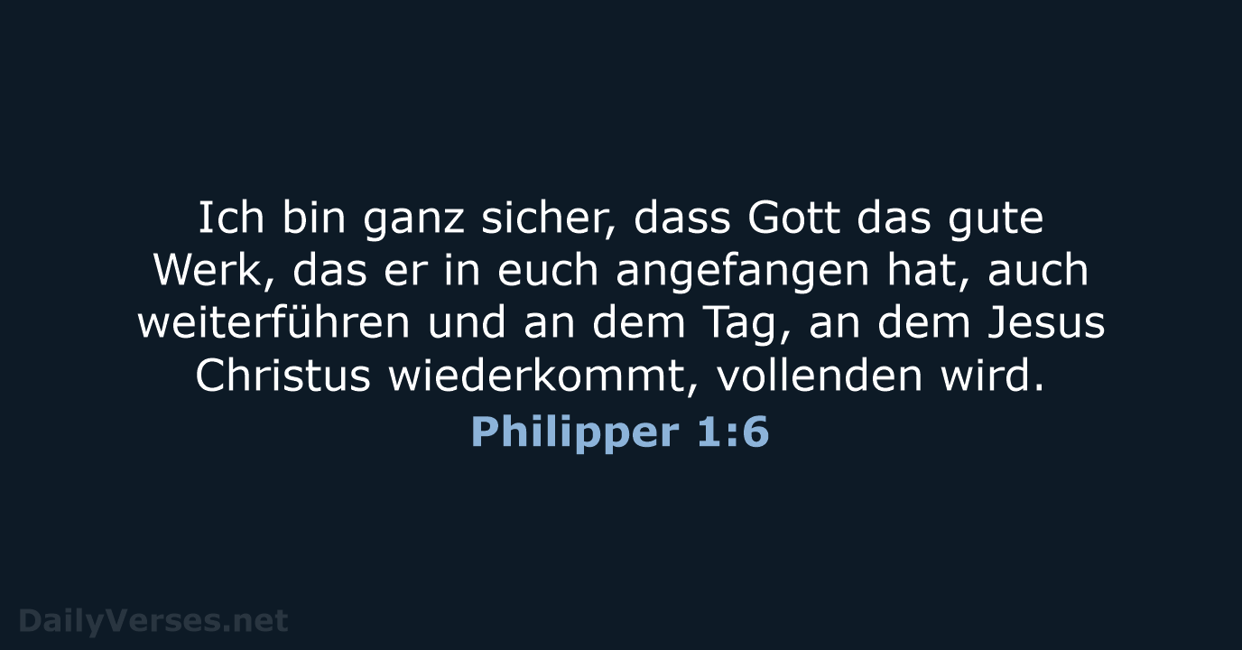 Philipper 1:6 - NeÜ