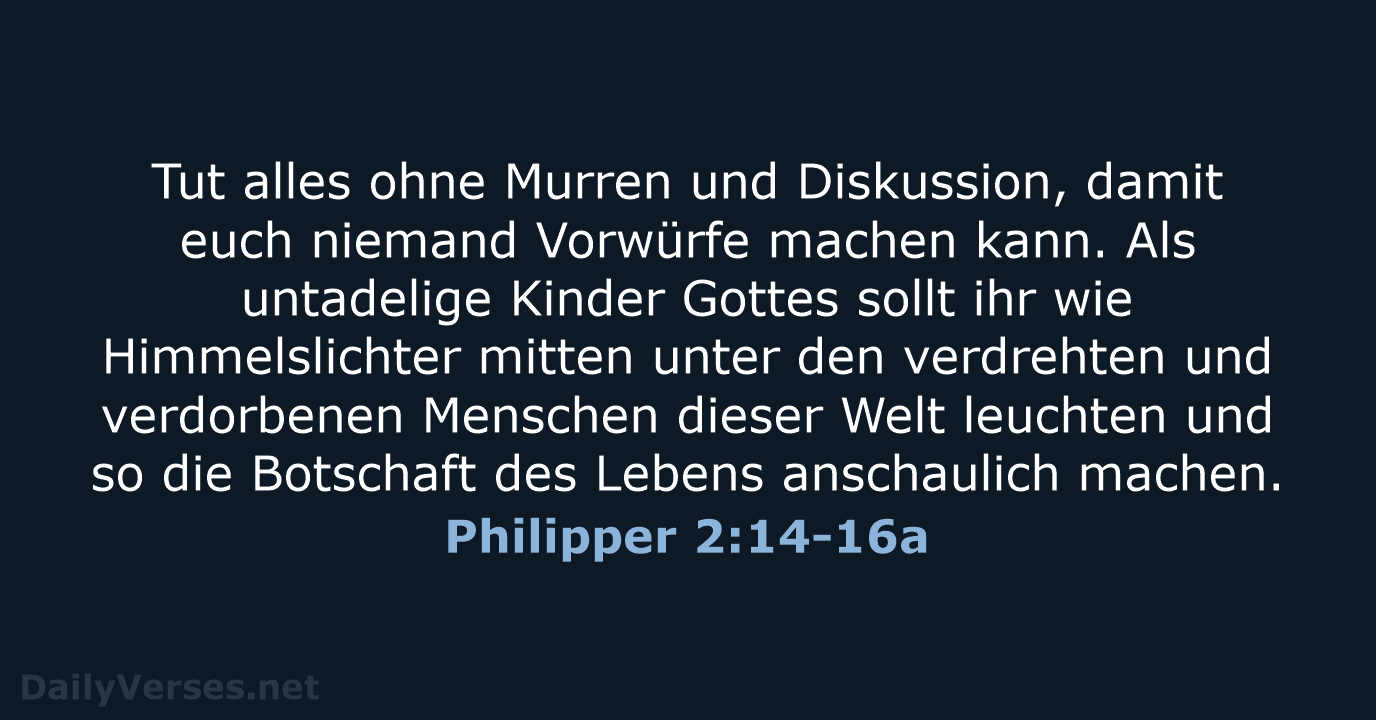 Philipper 2:14-16a - NeÜ
