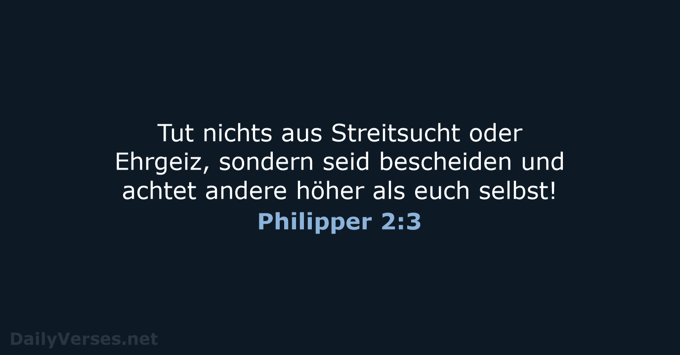 Philipper 2:3 - NeÜ