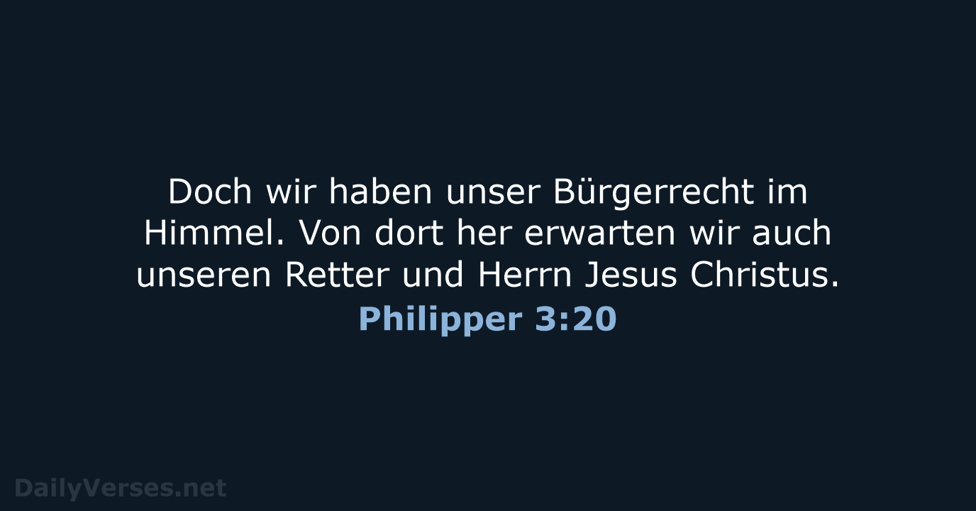 Philipper 3:20 - NeÜ