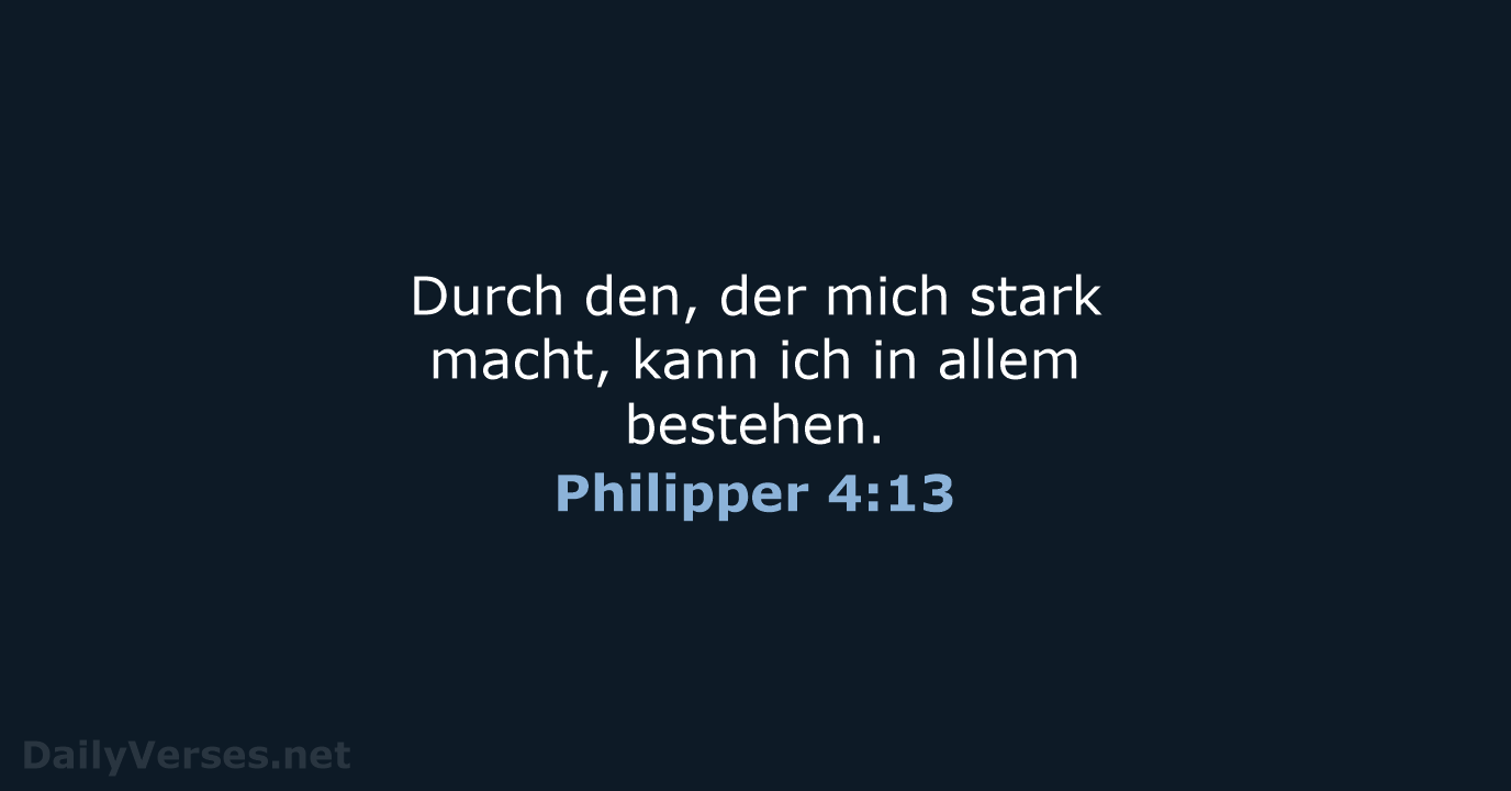 Philipper 4:13 - NeÜ