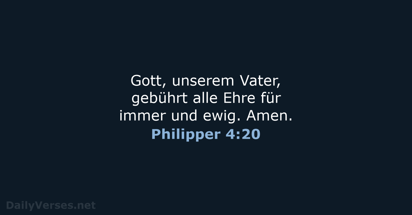 Philipper 4:20 - NeÜ