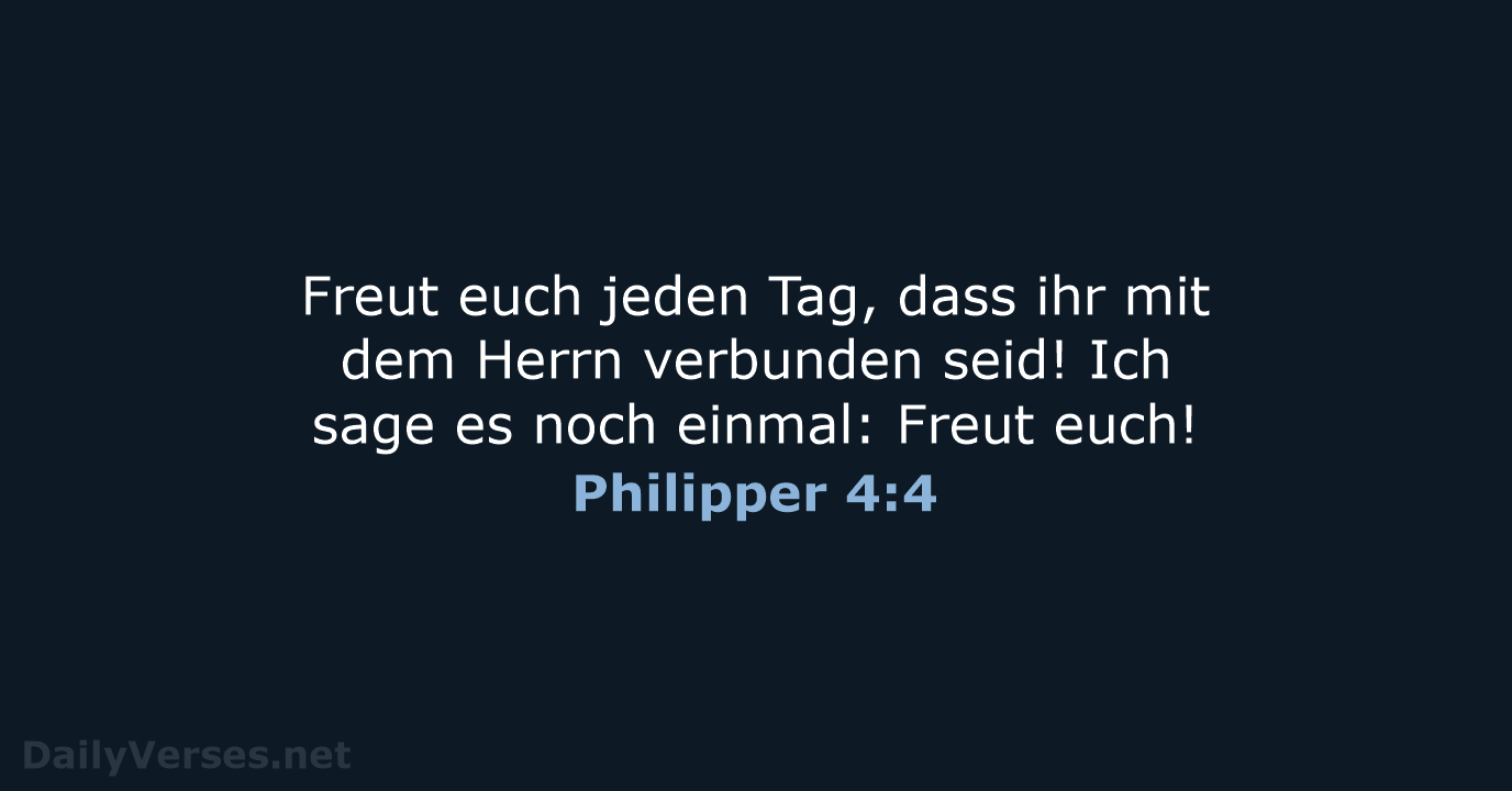 Philipper 4:4 - NeÜ