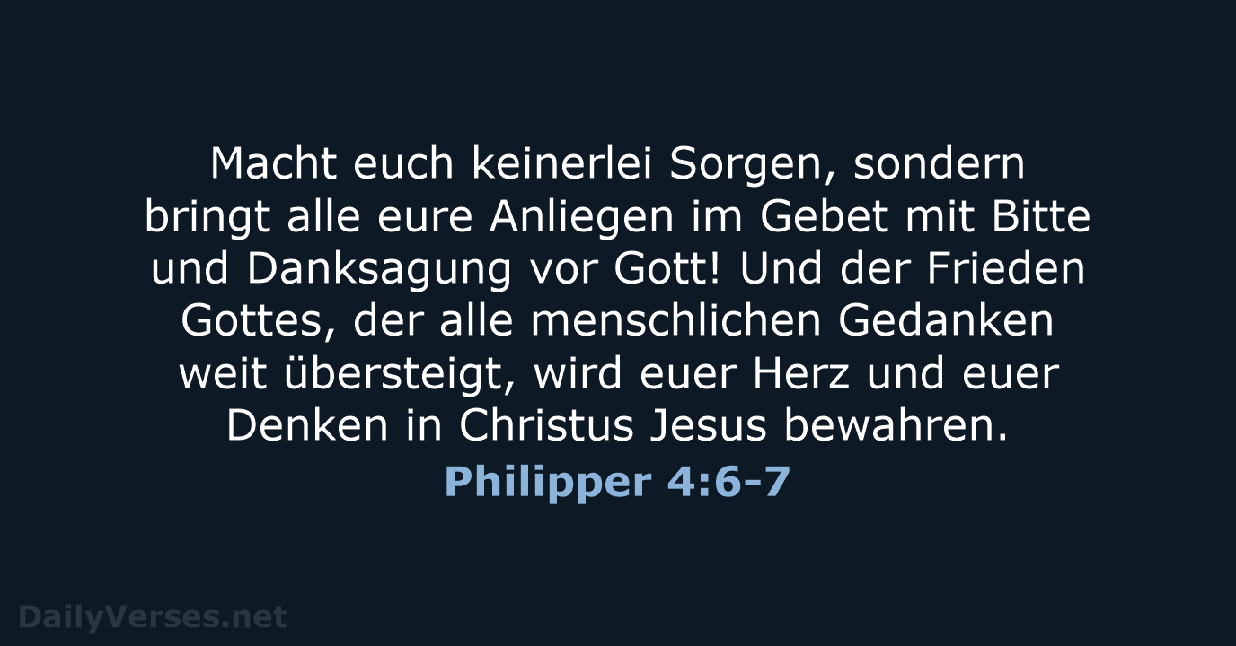 Philipper 4:6-7 - NeÜ