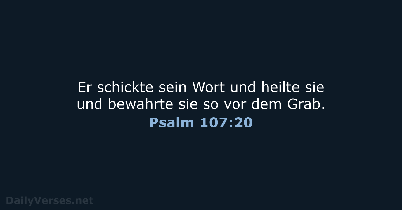 Psalm 107:20 - NeÜ