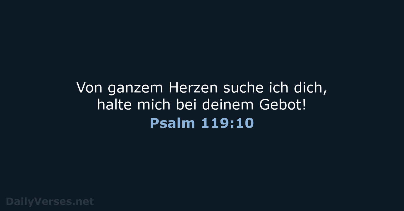 Psalm 119:10 - NeÜ