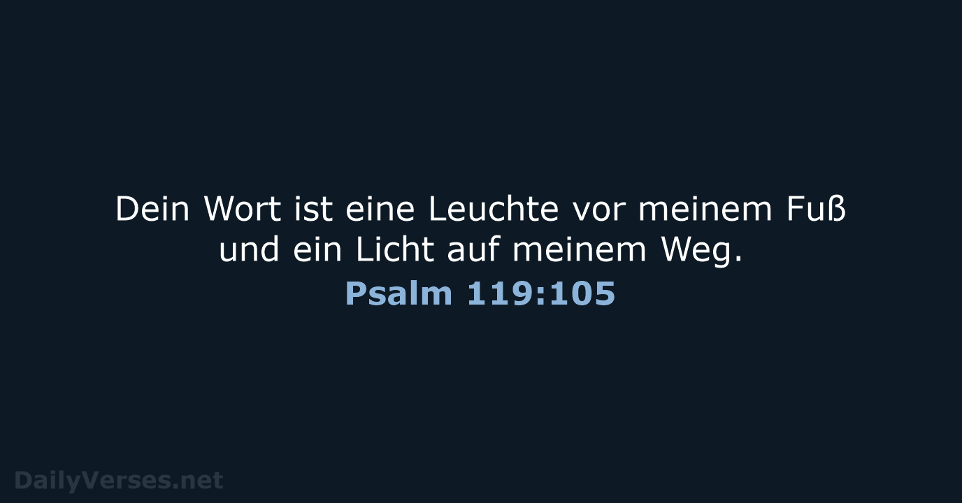 Psalm 119:105 - NeÜ
