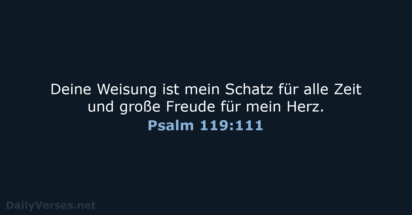 Psalm 119:111 - NeÜ