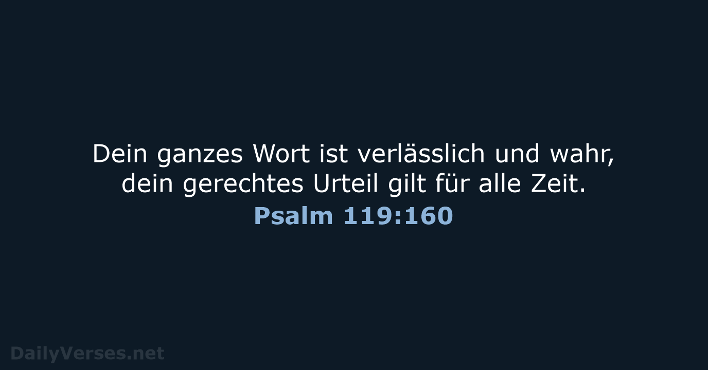 Psalm 119:160 - NeÜ