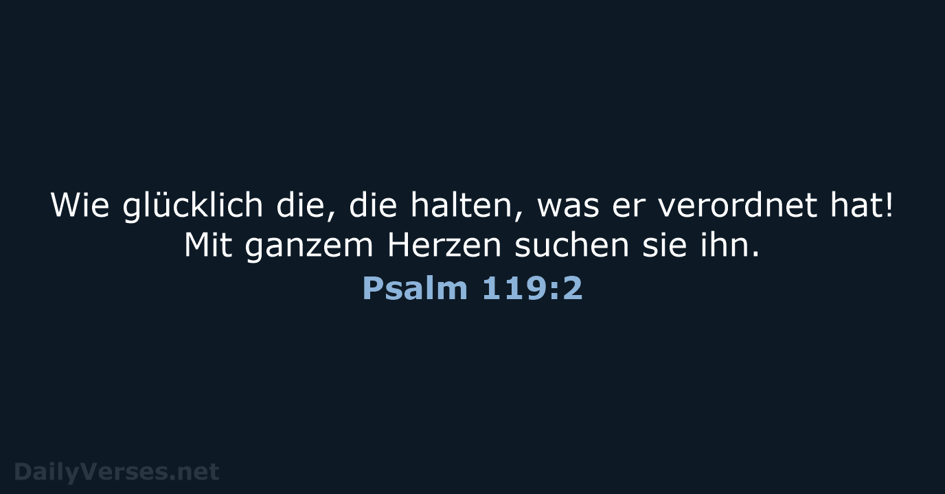 Psalm 119:2 - NeÜ