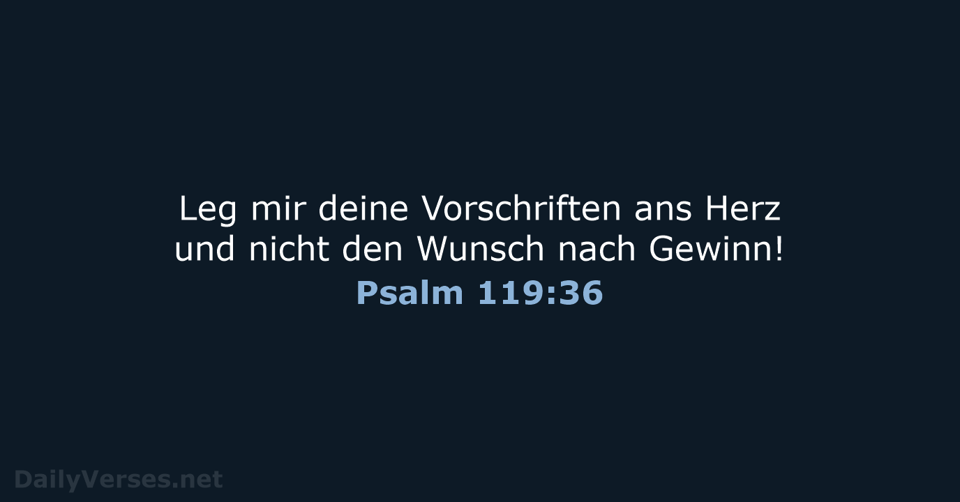 Psalm 119:36 - NeÜ