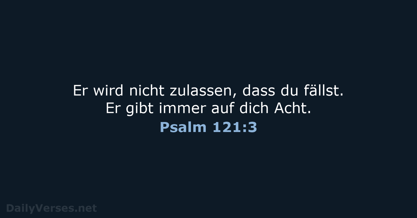 Psalm 121:3 - NeÜ