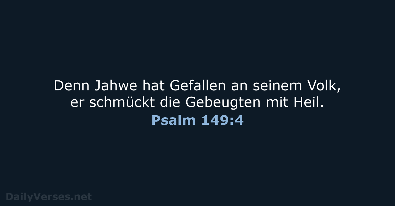 Psalm 149:4 - NeÜ