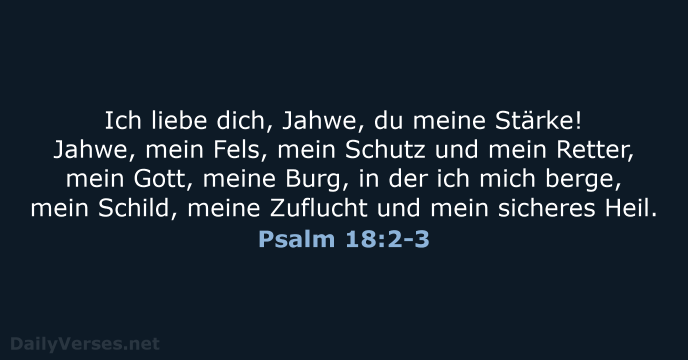 Psalm 18:2-3 - NeÜ