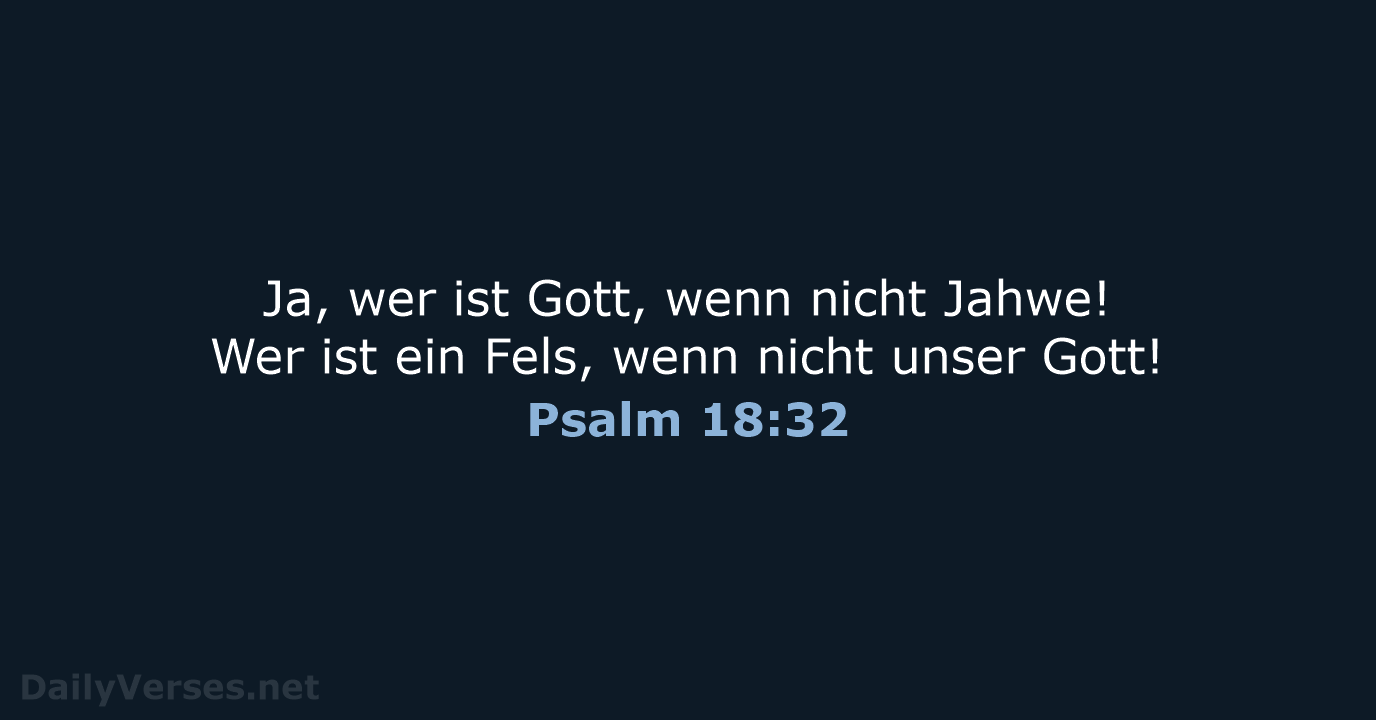 Psalm 18:32 - NeÜ