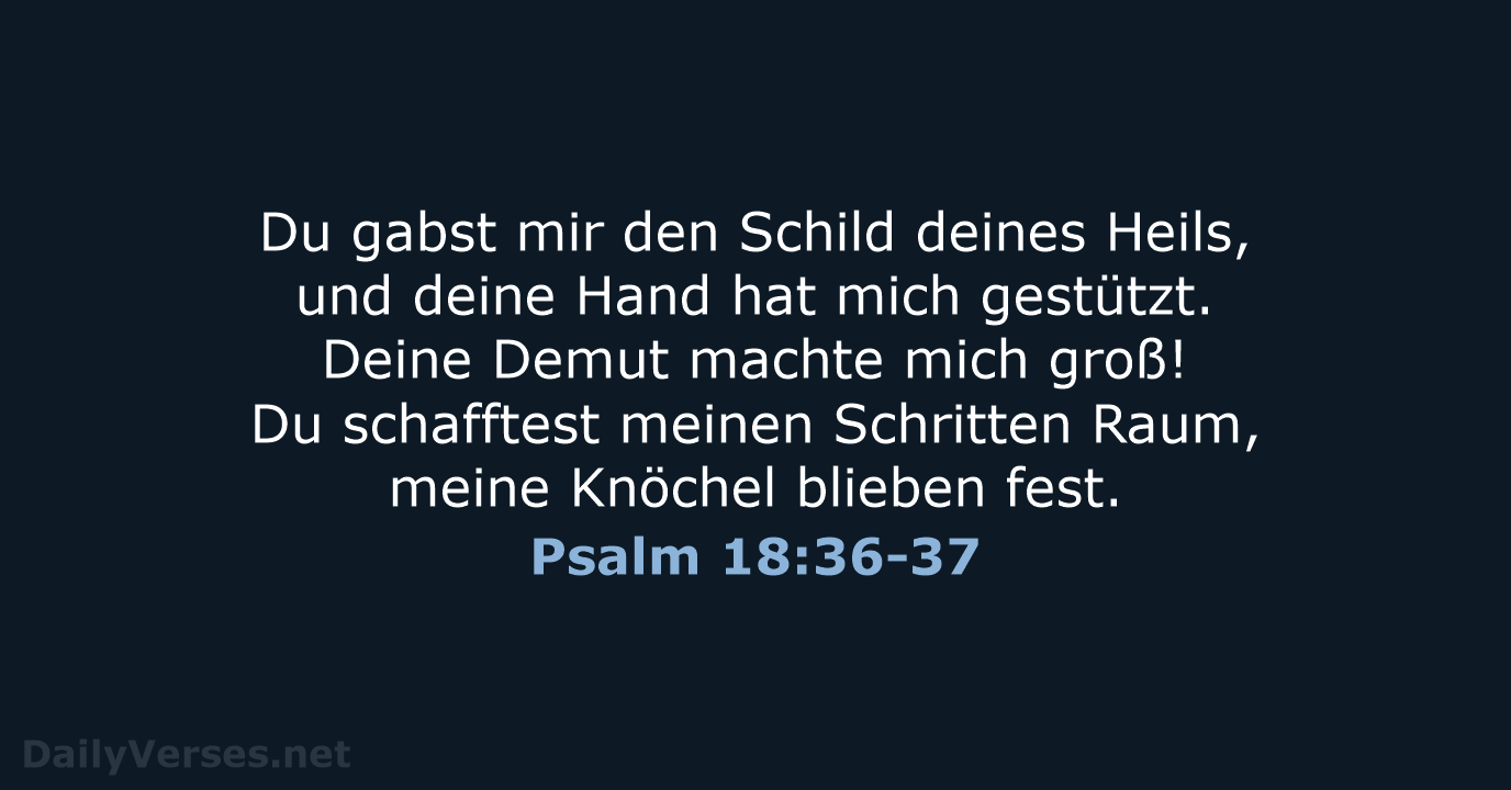Psalm 18:36-37 - NeÜ