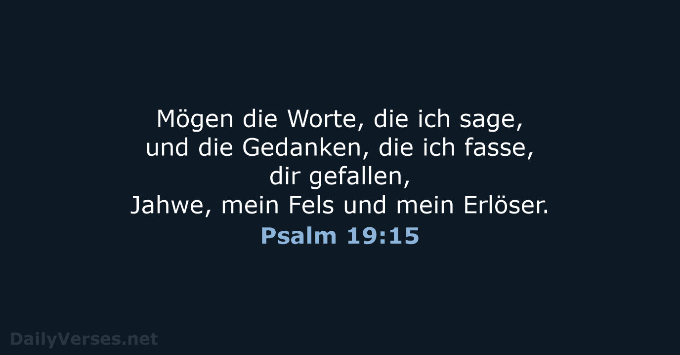 Psalm 19:15 - NeÜ