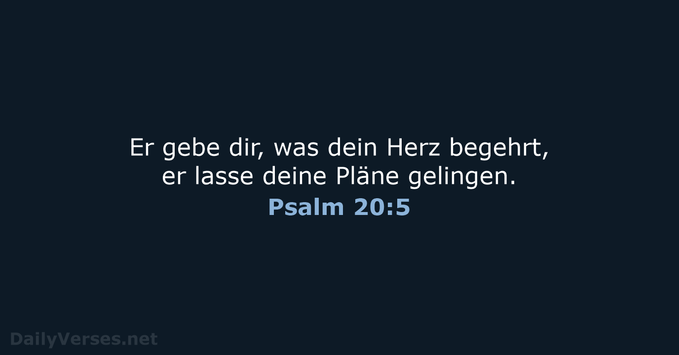 Psalm 20:5 - NeÜ