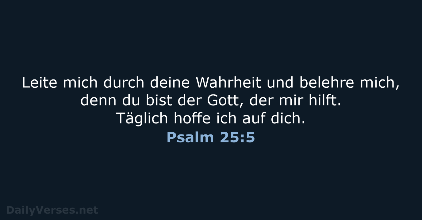 Psalm 25:5 - NeÜ