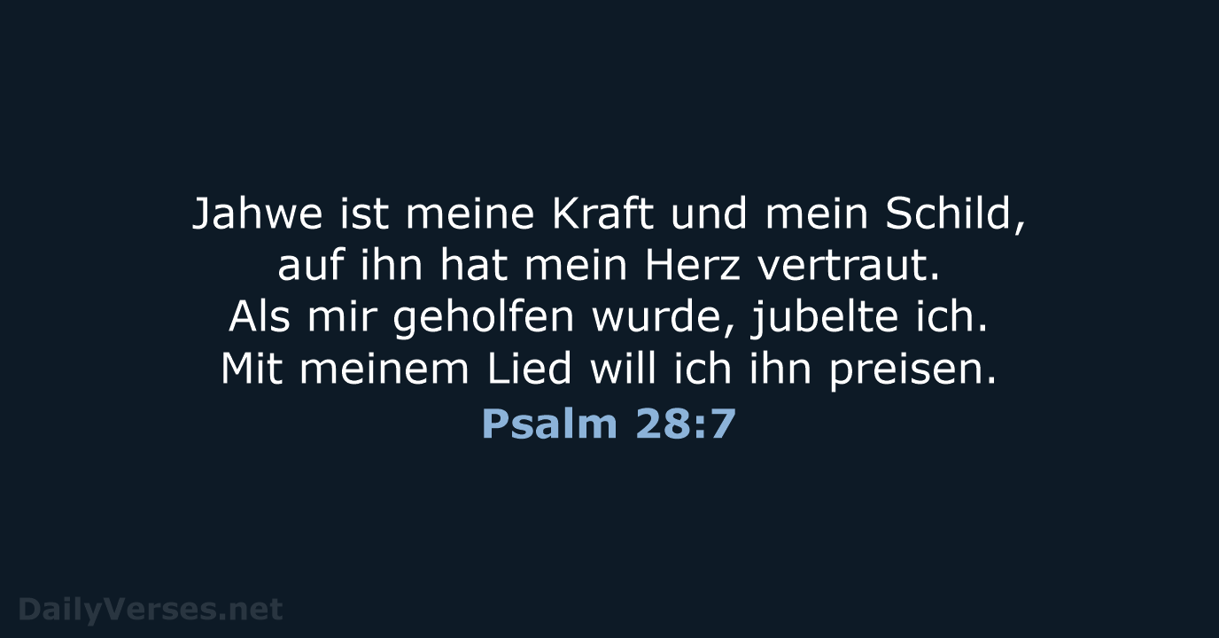 Psalm 28:7 - NeÜ