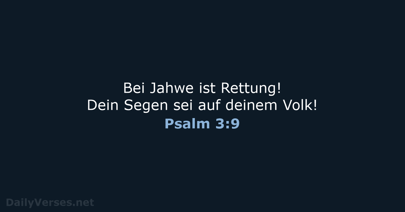 Psalm 3:9 - NeÜ
