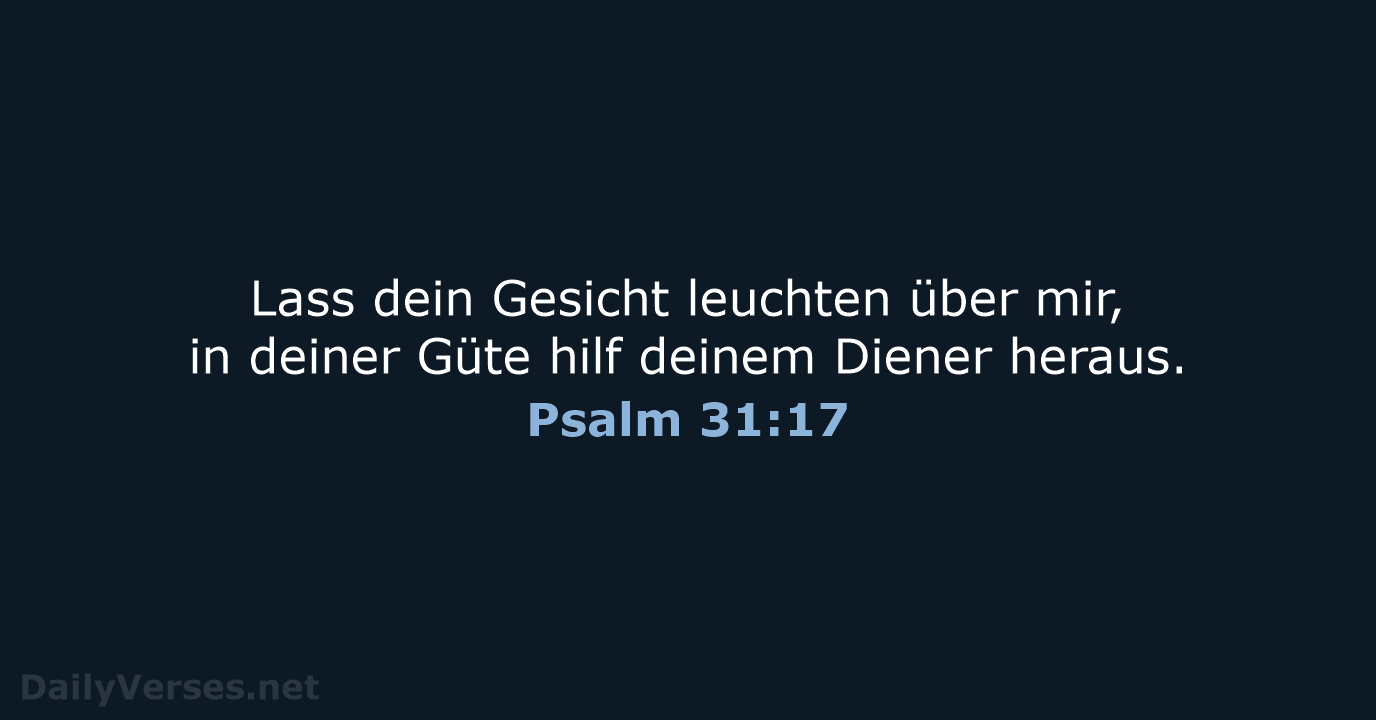 Psalm 31:17 - NeÜ