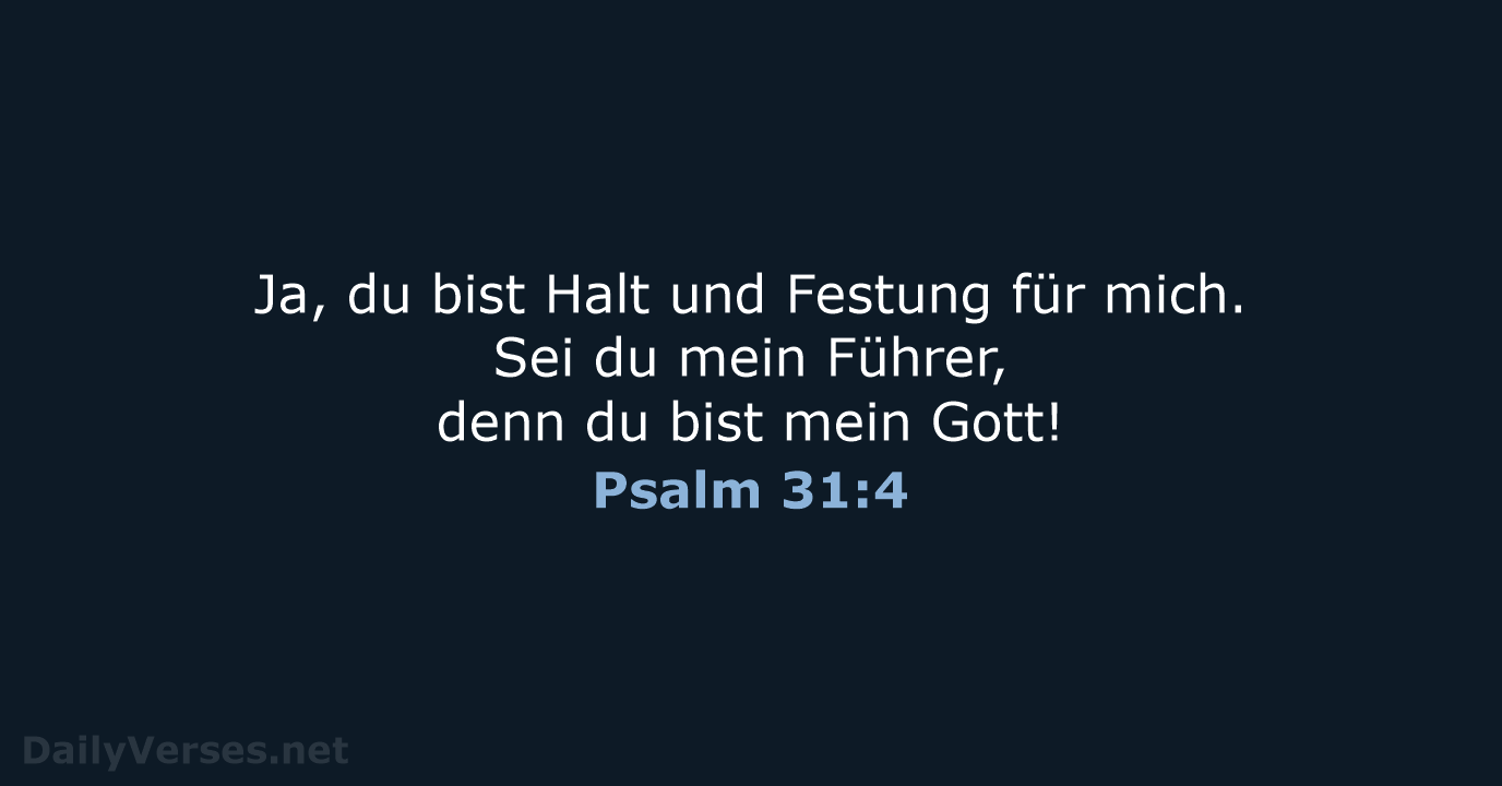 Psalm 31:4 - NeÜ