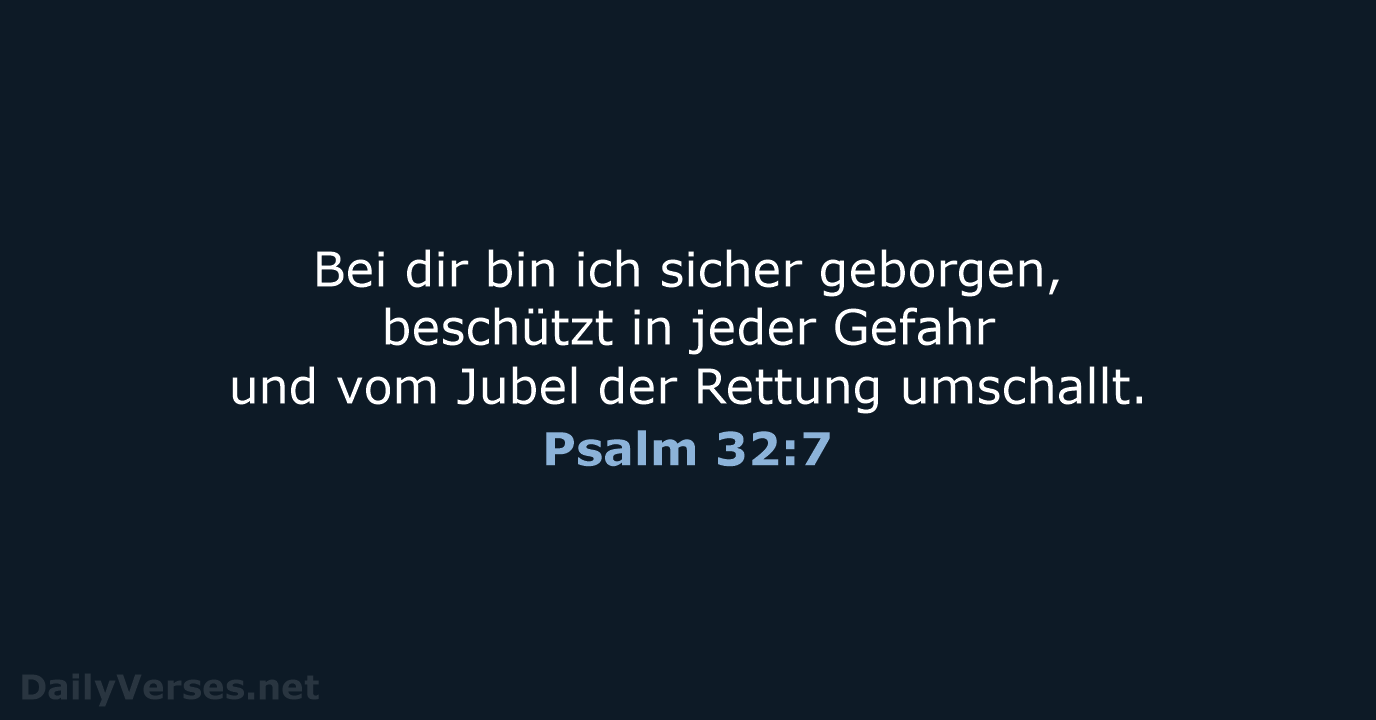 Psalm 32:7 - NeÜ