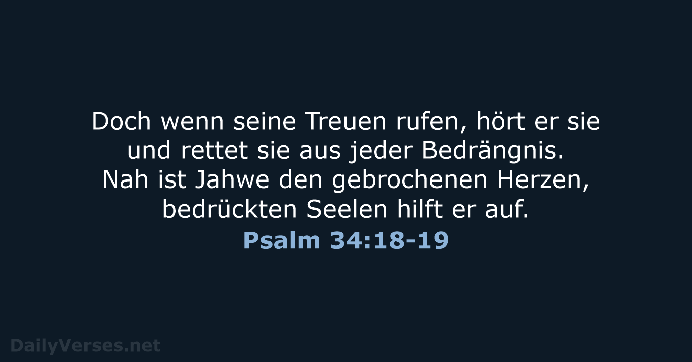 Psalm 34:18-19 - NeÜ
