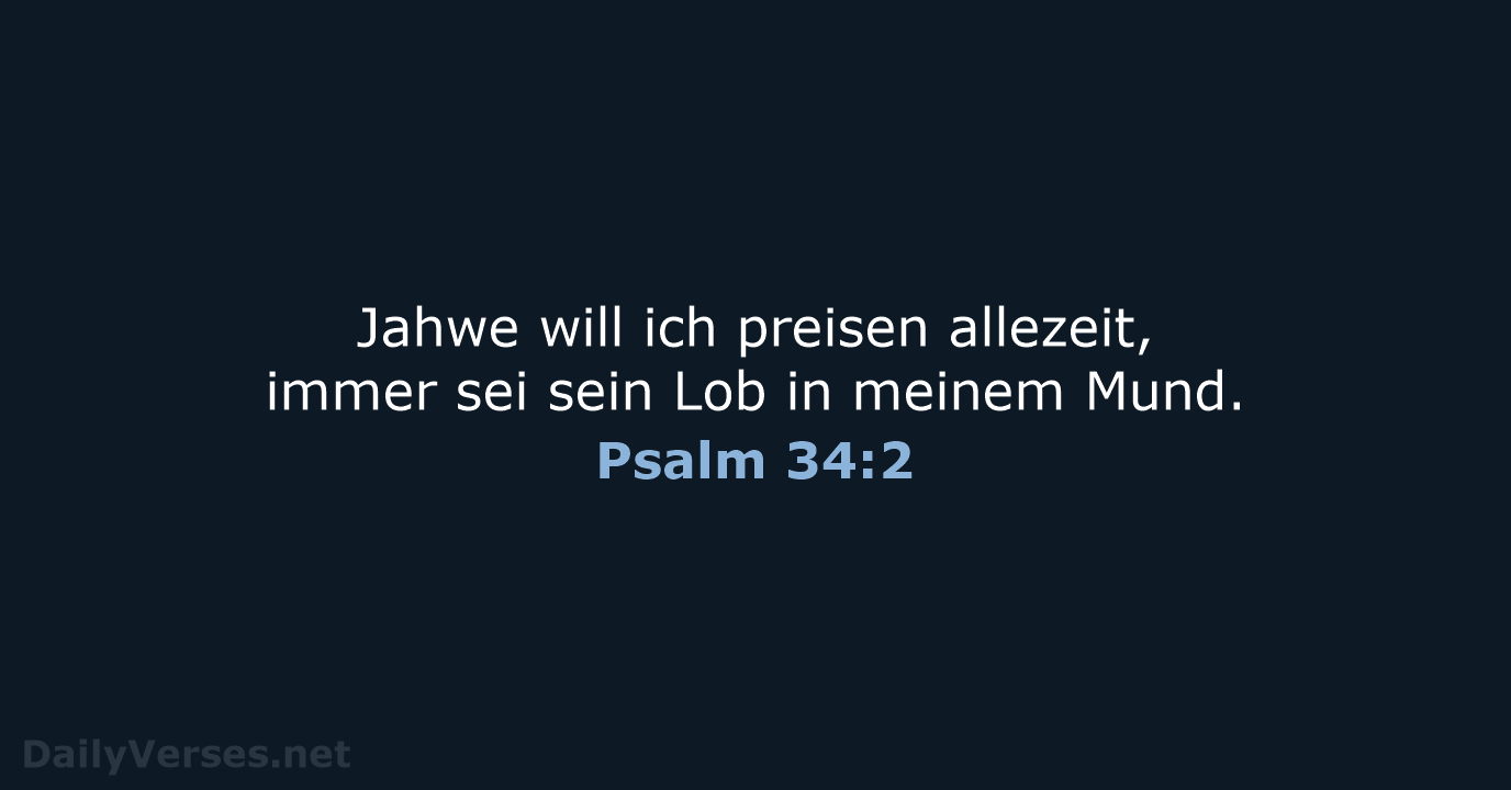 Psalm 34:2 - NeÜ