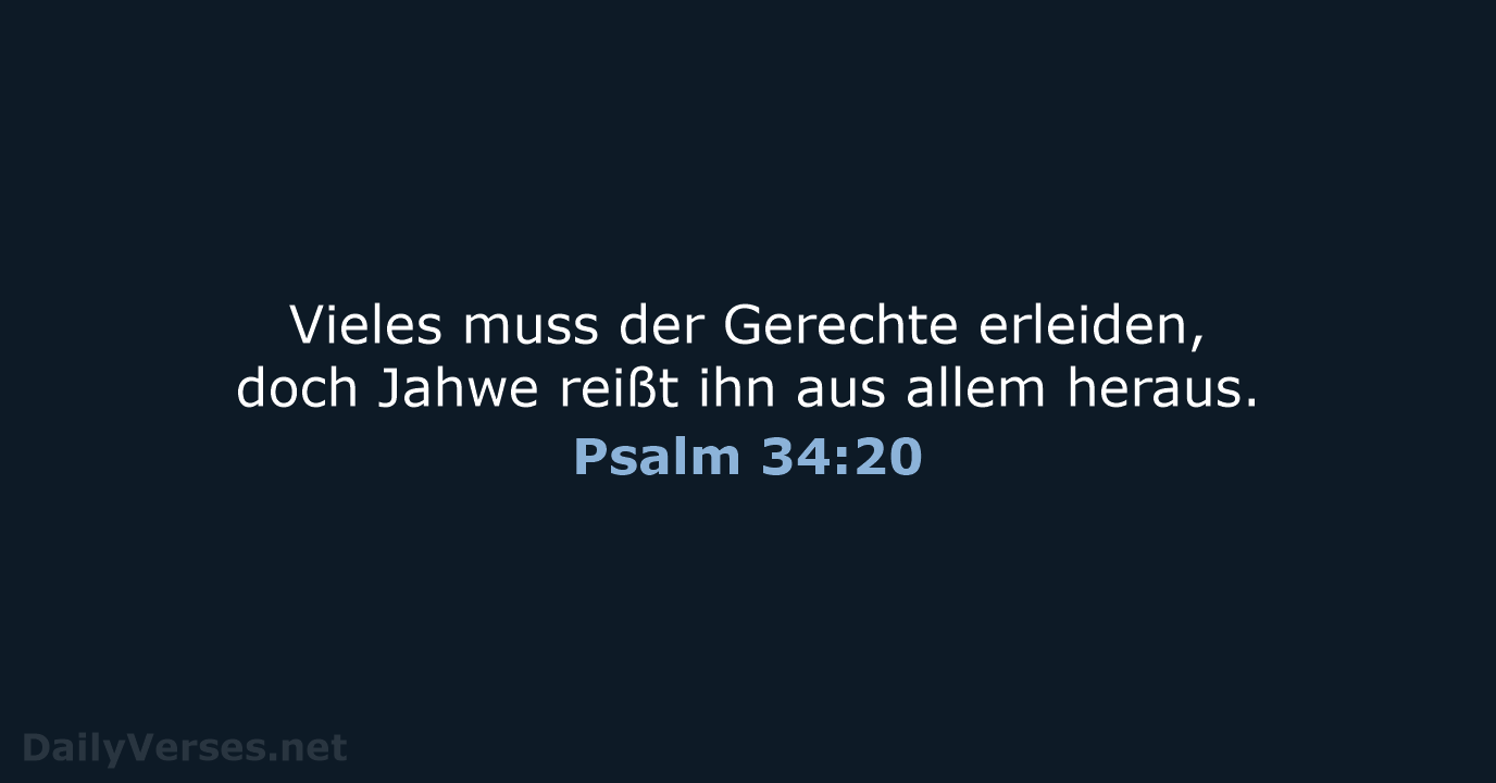 Psalm 34:20 - NeÜ