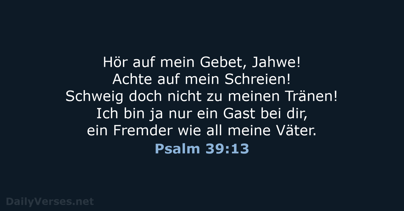 Psalm 39:13 - NeÜ