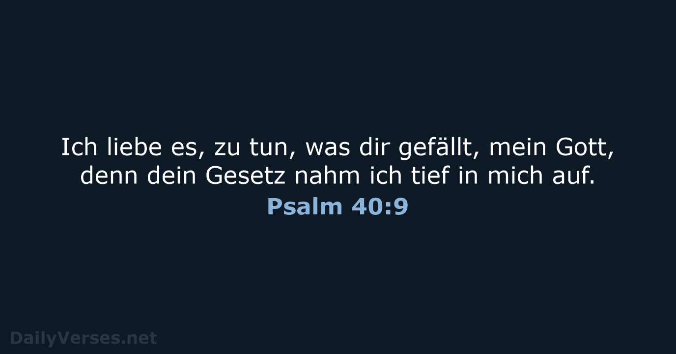 Psalm 40:9 - NeÜ