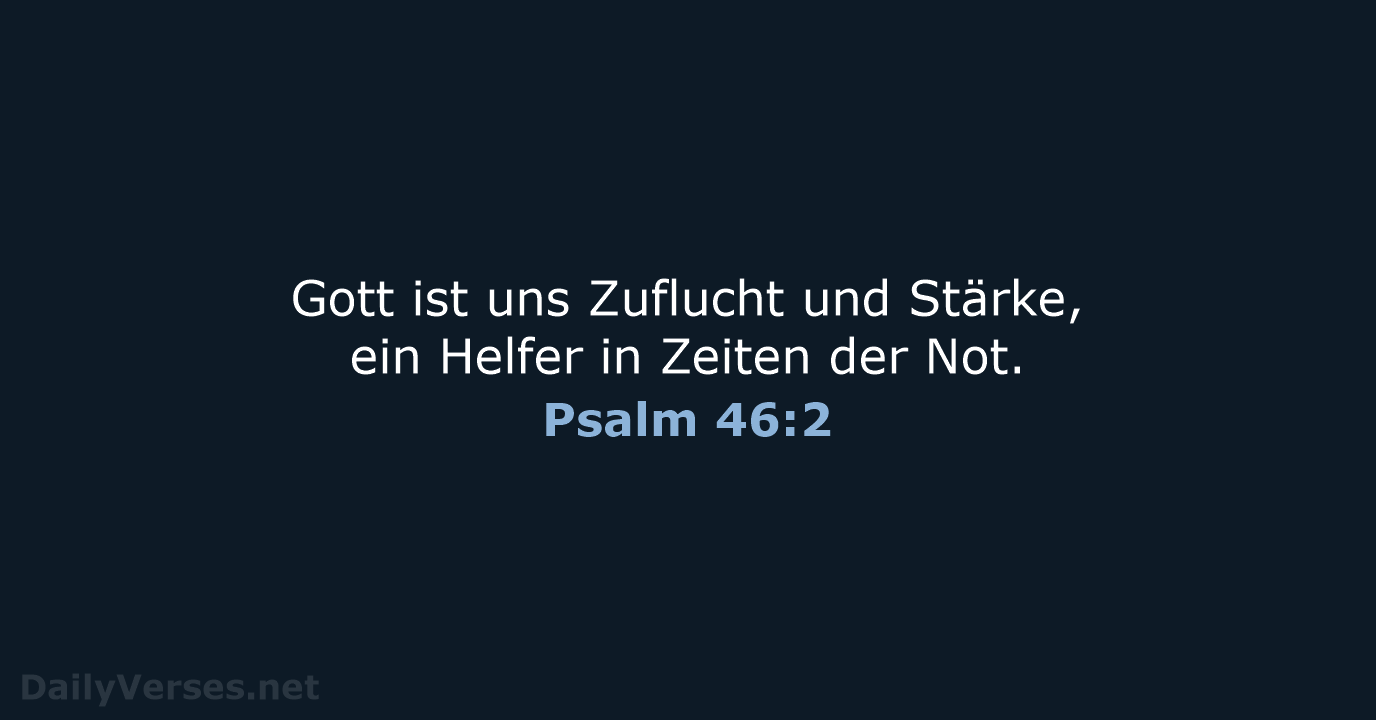 Psalm 46:2 - NeÜ