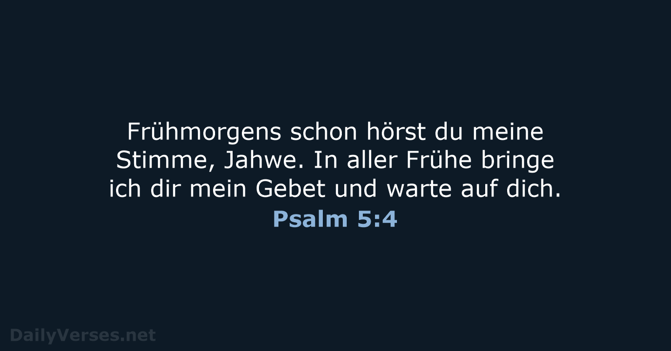 Psalm 5:4 - NeÜ