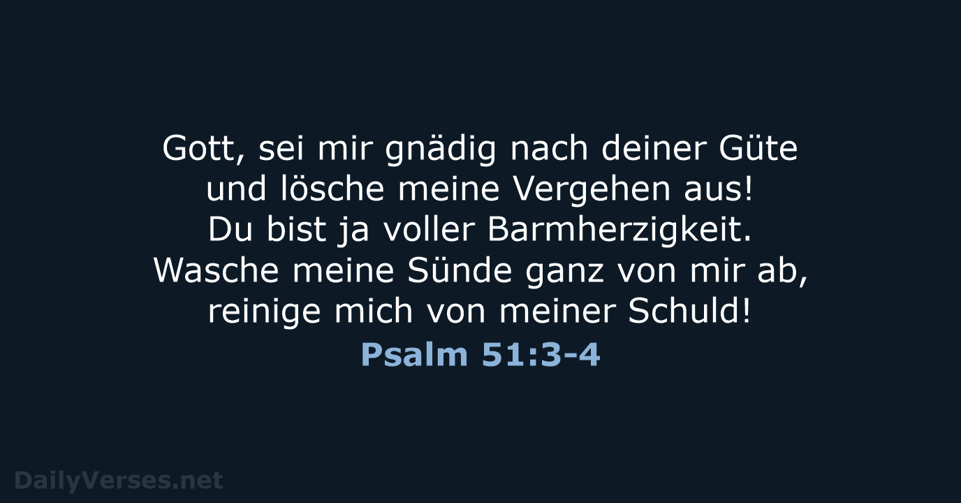 Psalm 51:3-4 - NeÜ