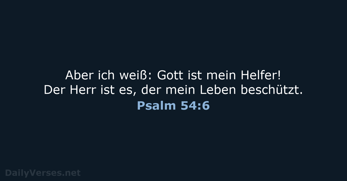 Psalm 54:6 - NeÜ