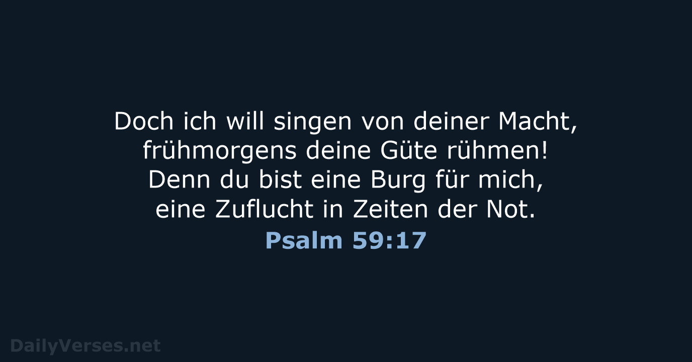 Psalm 59:17 - NeÜ