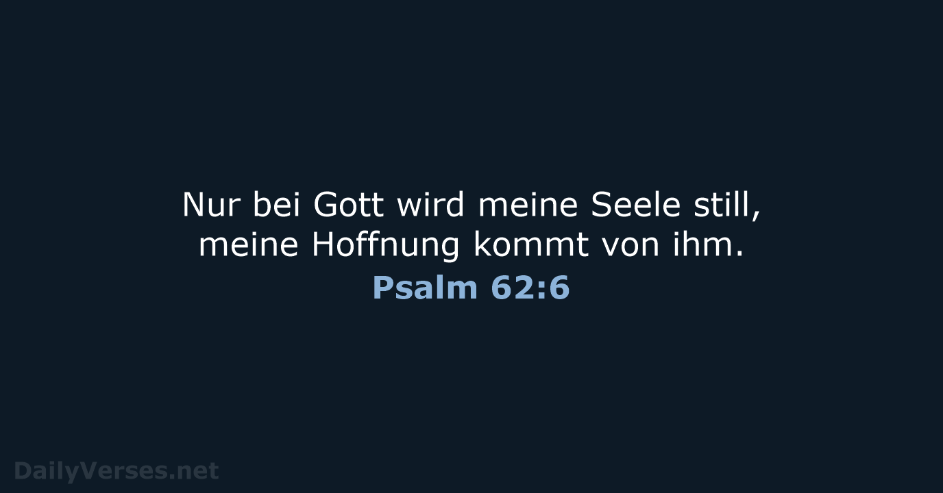 Psalm 62:6 - NeÜ